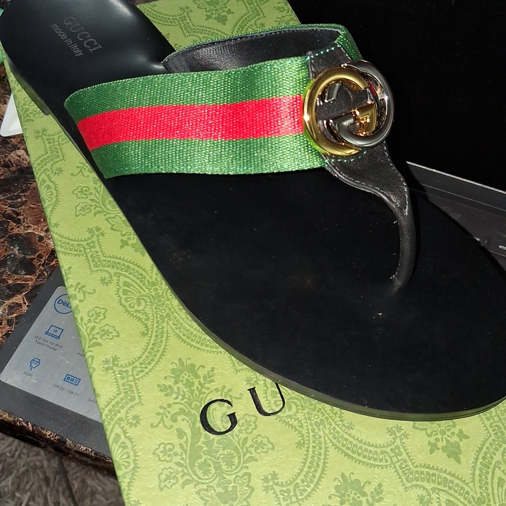 Sold On Depot In 1 Day. Mens Gucci GG thong sandals. Size US 11.5/12